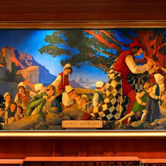 Peinture murale du joueur de flûte au 皇宫酒店